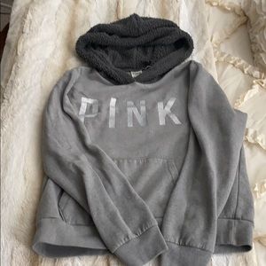 Grey Pink Hoodie